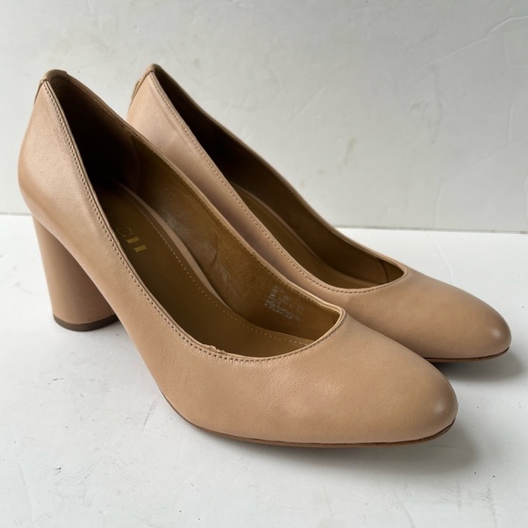 Coach Shoes - Coach Georgina Leather Pump Tan Beechwood Size 8B